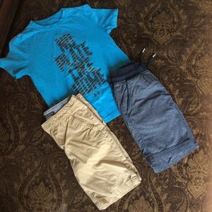 Set of boys size 8 shorts and shirt